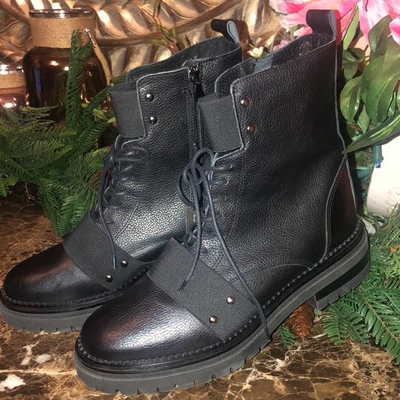 NEW. Made In Italy FABIANELLI Leather Combat Style Boots - Picture 2 of 13
